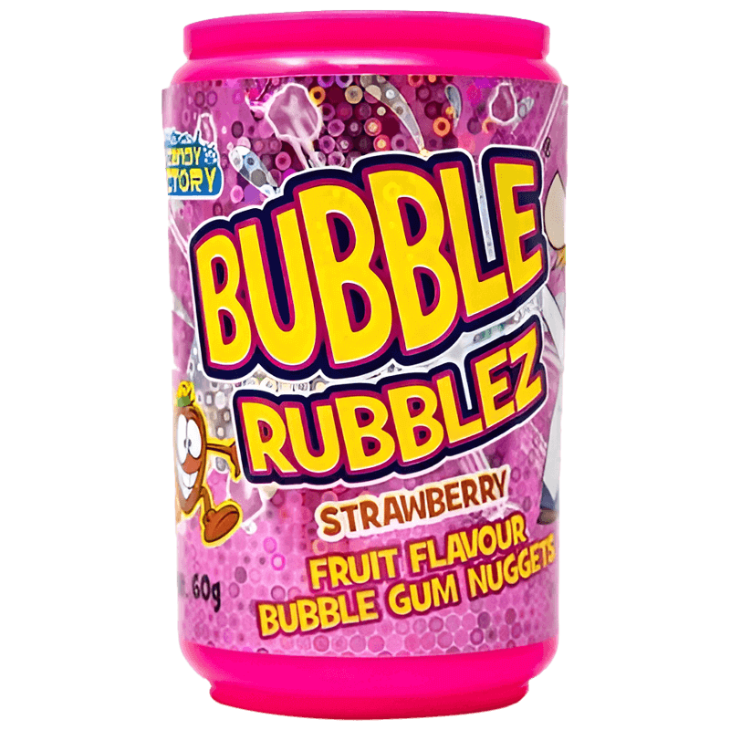 Bubble Rubblez Chewing Gum Fraise 60g