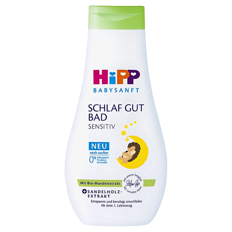 Bain Sensible Hipp Babysanft Bonne Nuit avec Extrait d'Amande Bio 350ml