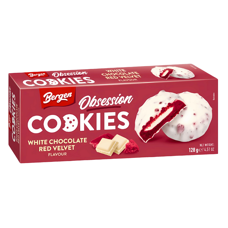 Bergen Obsession Cookies Chocolat Blanc Red Velvet 128g