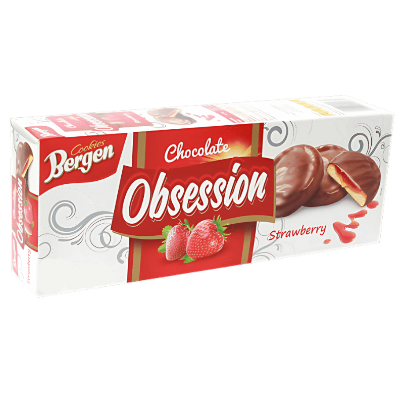 Bergen Obsession Cookies Chocolat Fraise 128g