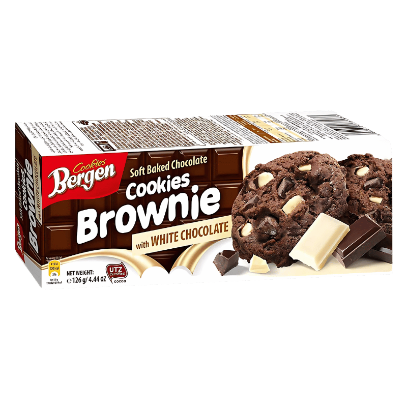Bergen Soft Baked Cookies Brownie avec Chocolat Blanc 126g