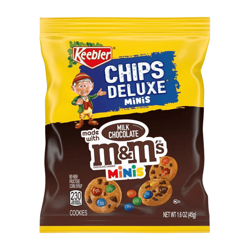 Biscuits Keebler Chips Deluxe Minis au Chocolat au Lait et aux Mini M&Ms 45g