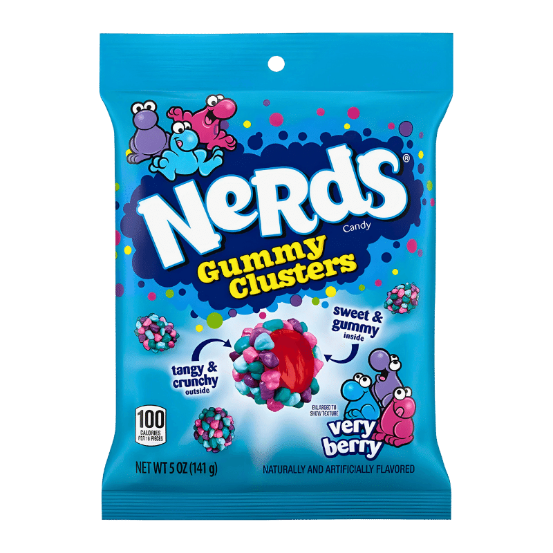 Bonbons Gélifiés NERDS Gummy Clusters Very Berry 141g