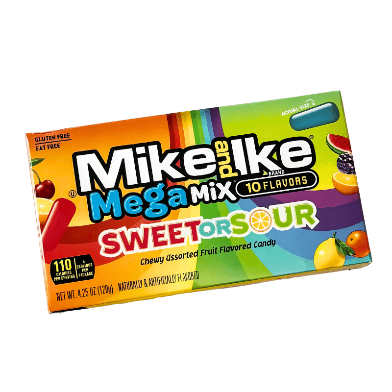 Bonbons Mike and Ike Mega Mix 10 Saveurs Sucrées ou Acides 120g