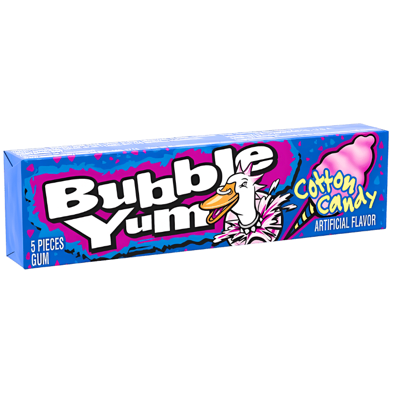 Bubble Yum Chewing-Gum Barbe à Papa 5 pièces