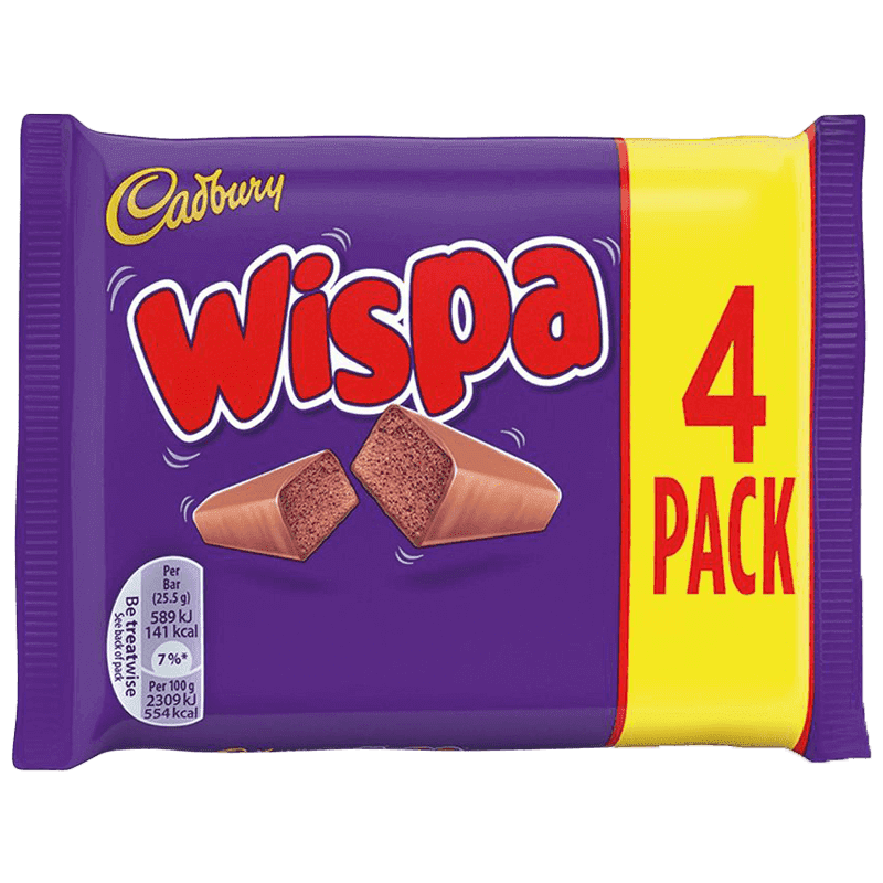 Cadbury Wispa Barre De Chocolat Paquet De 4