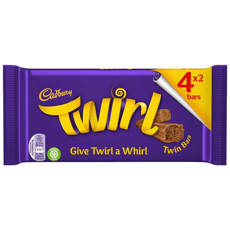 Cadbury Twirl Barre De Chocolat Paquet De 4
