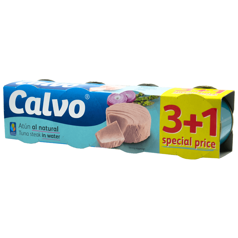 Calvo Thon Pâle Naturel (80g×4)