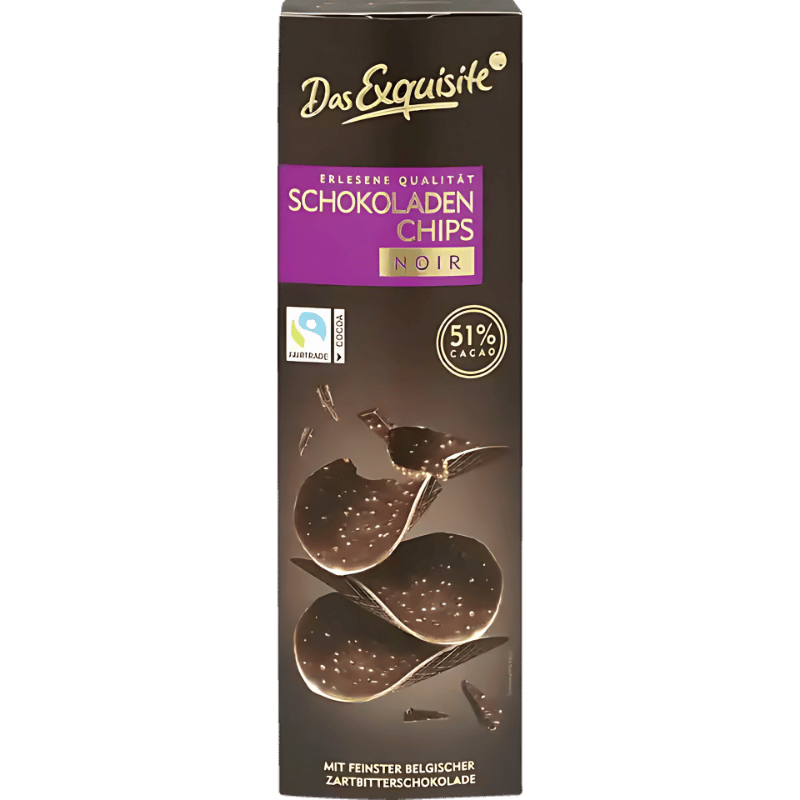 Chips de Chocolat Noir 51% Cacao Das Exquisite Erlesene Qualität 125g