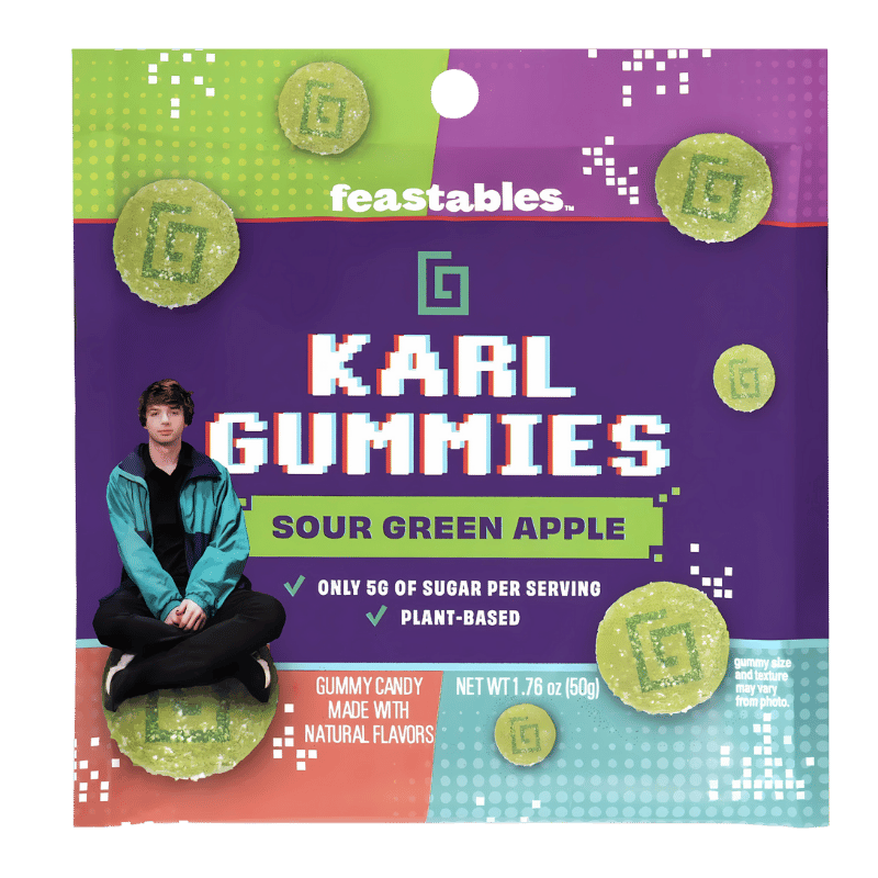 Feastables Karl Gummies Pomme Verte Acide 50g