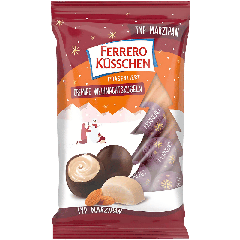 Ferrero Küsschen Boules Crémeuses de Noël Type Marzipan 100g