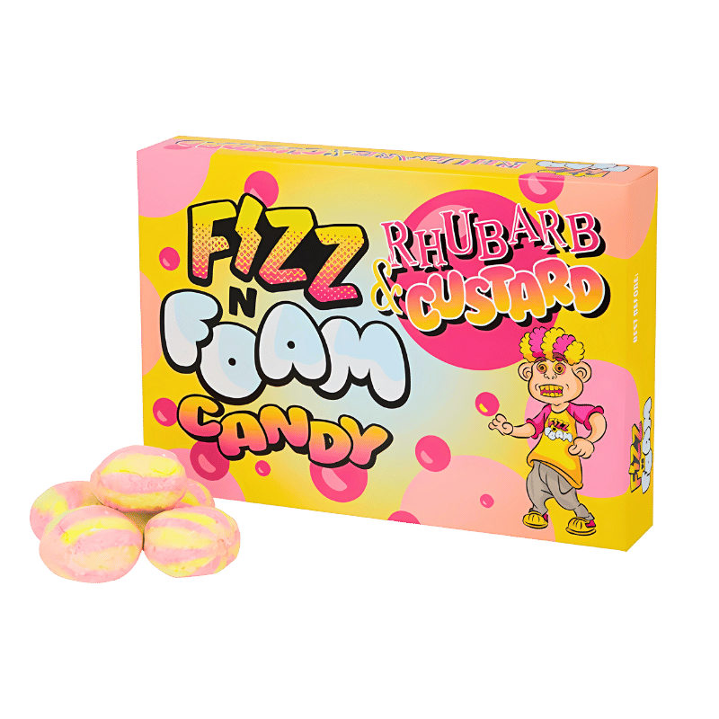 Fizz N Foam Candy Rhubarb & Custard 100g
