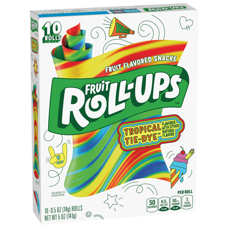 Fruit Roll Ups Tropical Tie Die 141g