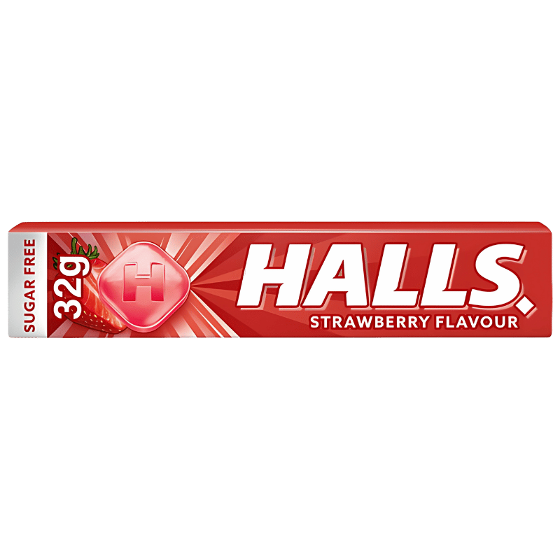 Halls Fraise Sans Sucre 32g