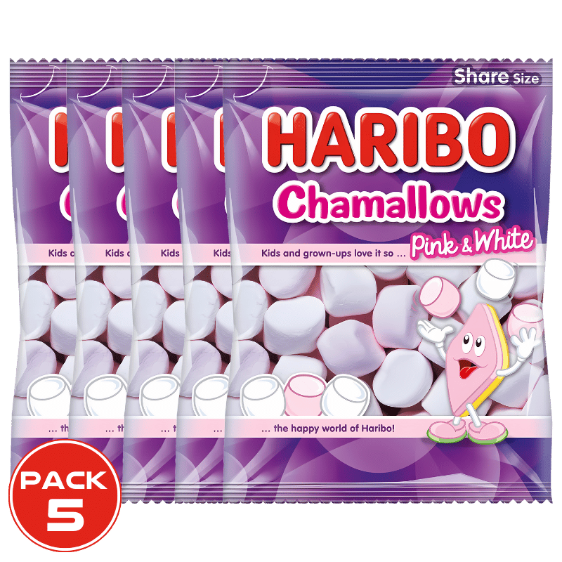 Haribo Chamallows Roses et Blancs 70g Pack de 5