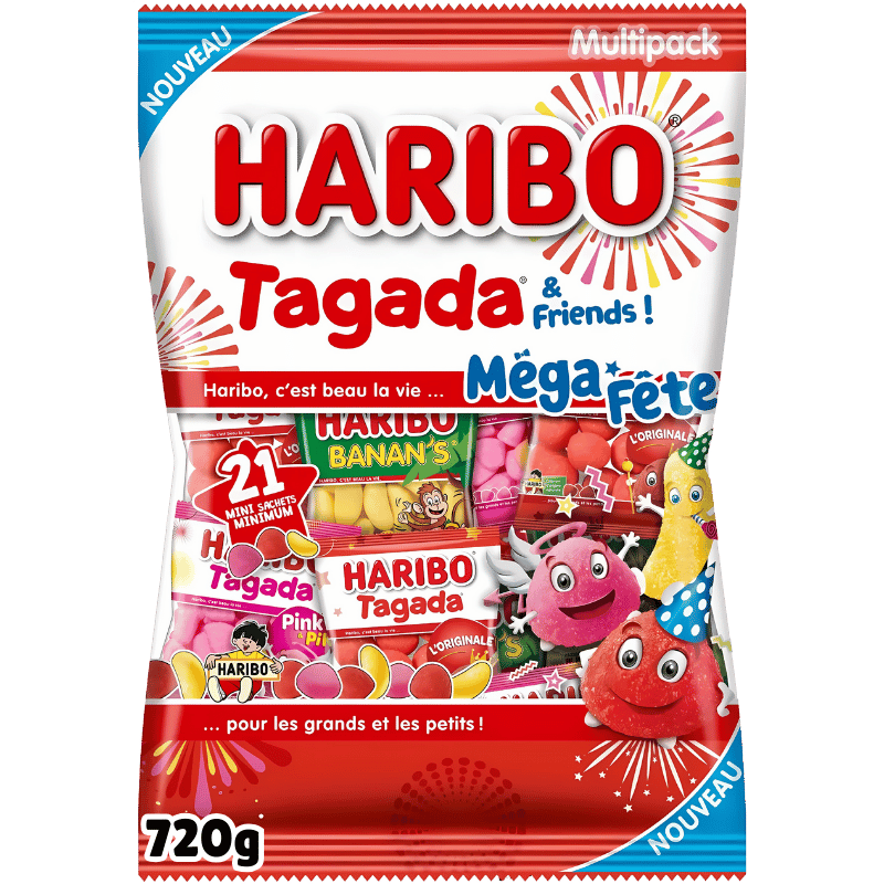 Haribo Tagada & Friends Mega Fête Multipack 720g