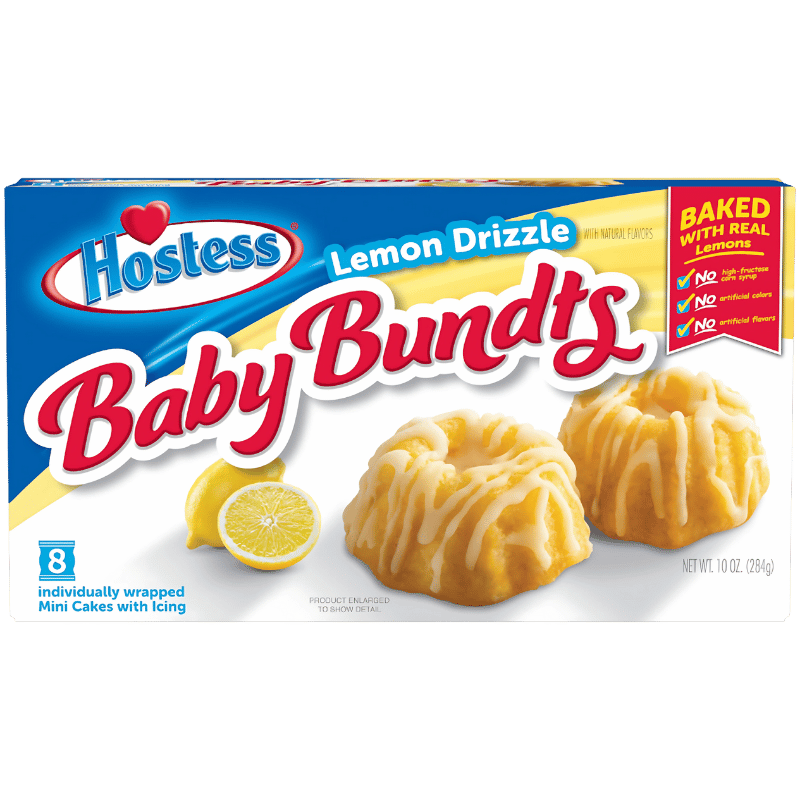 Hostess Baby Bundts Lemon Drizzle 8 Gâteaux 284g