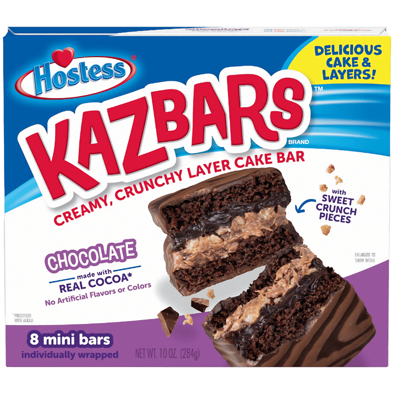 Hostess Kazbars Chocolat 8 Mini Barres 284g