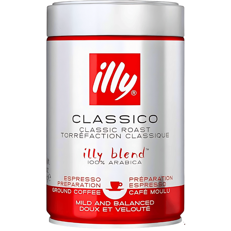 Illy Classico 100% Arabica Café Moulu Doux et Équilibré 250g