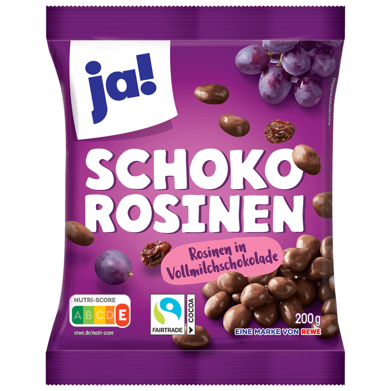 Ja Raisins Secs Au Chocolat Au Lait 200g