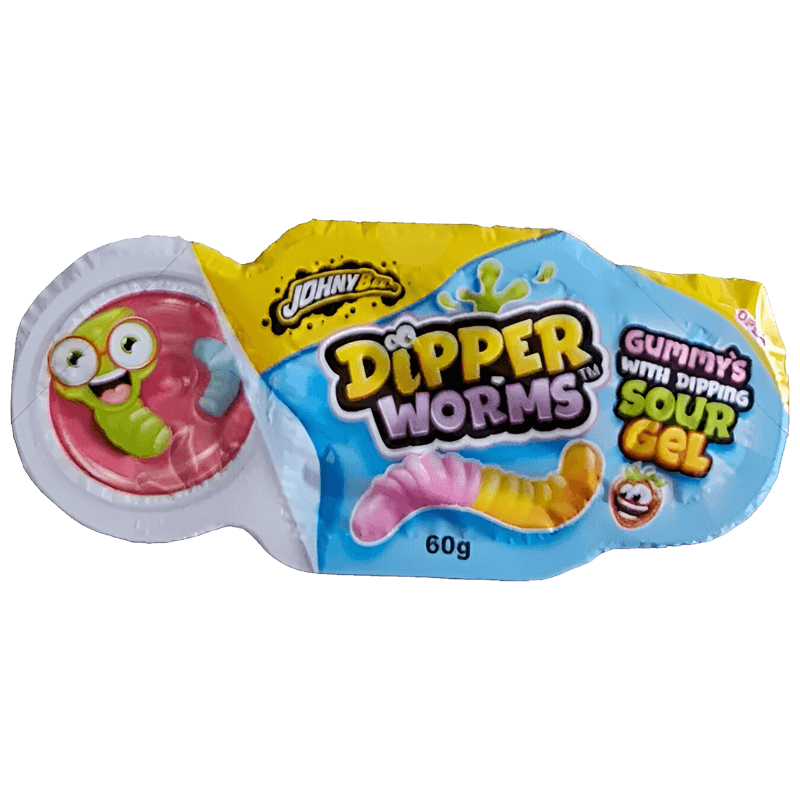 Johny Bee Dipper Worms Fraise 60g