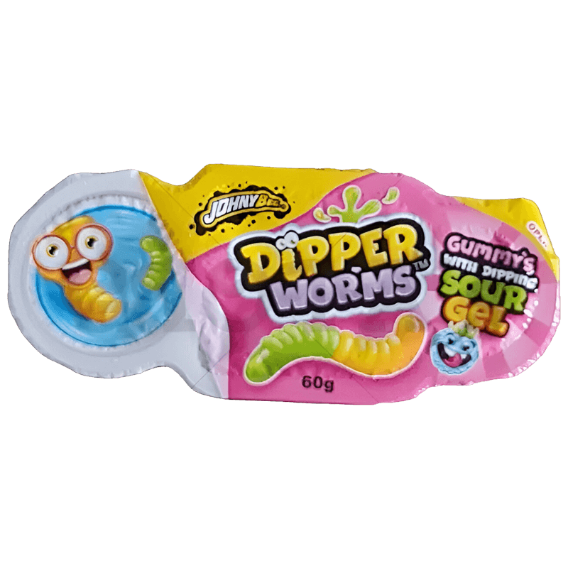 Johny Bee Dipper Worms Framboise Bleue 60g