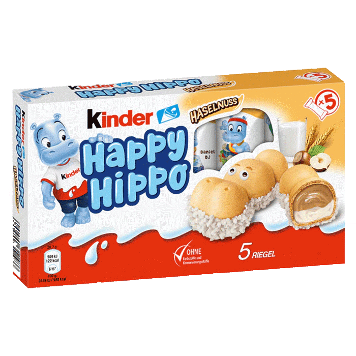 Kinder Happy Hippo Noisettes 103G