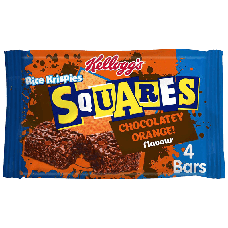 Kellogg's Rice Krispies Squares Chocolate Orange Snack Bars 4×36g