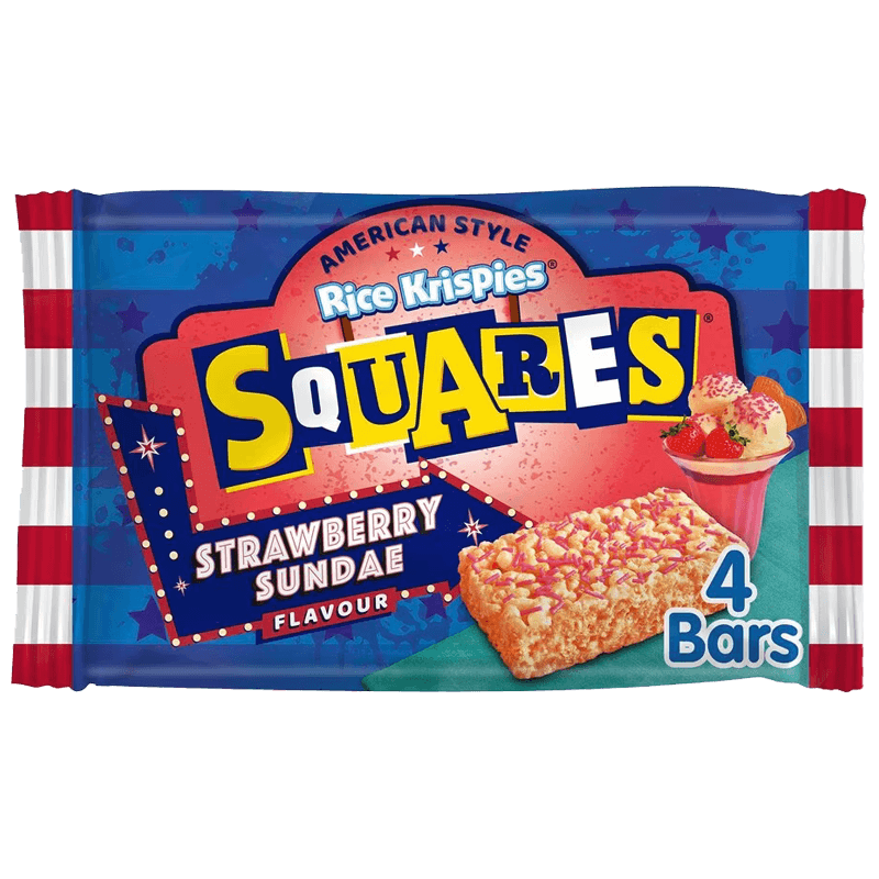 Kellogg's Rice Krispies Squares Strawberry Sundae 4×29g