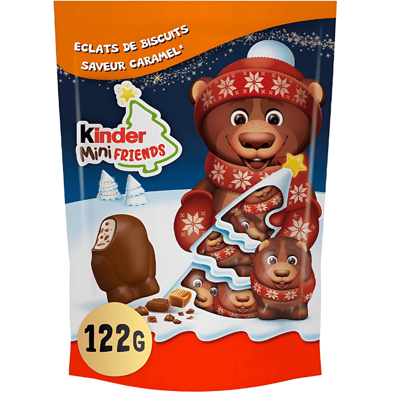 Kinder Mini Friends Éclats de Biscuits Saveur Caramel 122g