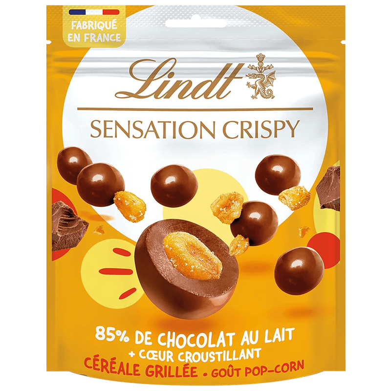 Lindt Sensation Crispy Céréale Grillée Goût Pop-Corn Chocolat Au Lait 140g