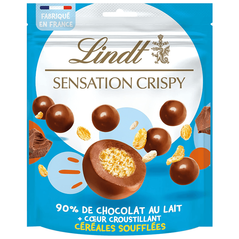 Lindt Sensation Crispy Céréales Soufflées Chocolat Au Lait 140g
