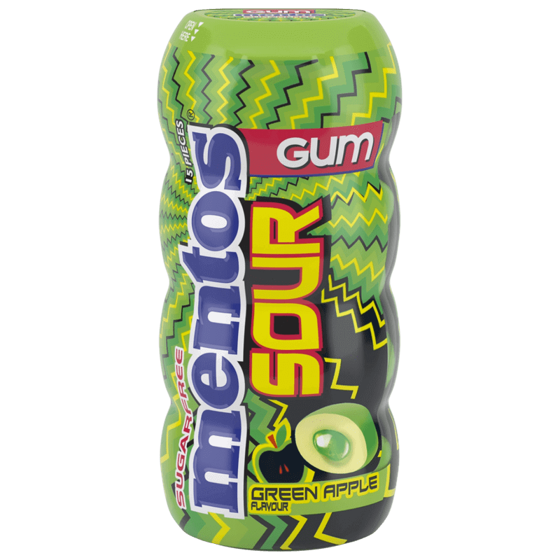 Mentos Sour Apple Gum 30g