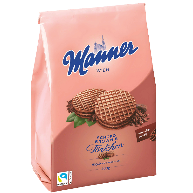 Manner Vienna Choco Brownie Tartlets Extra Creamy 400g