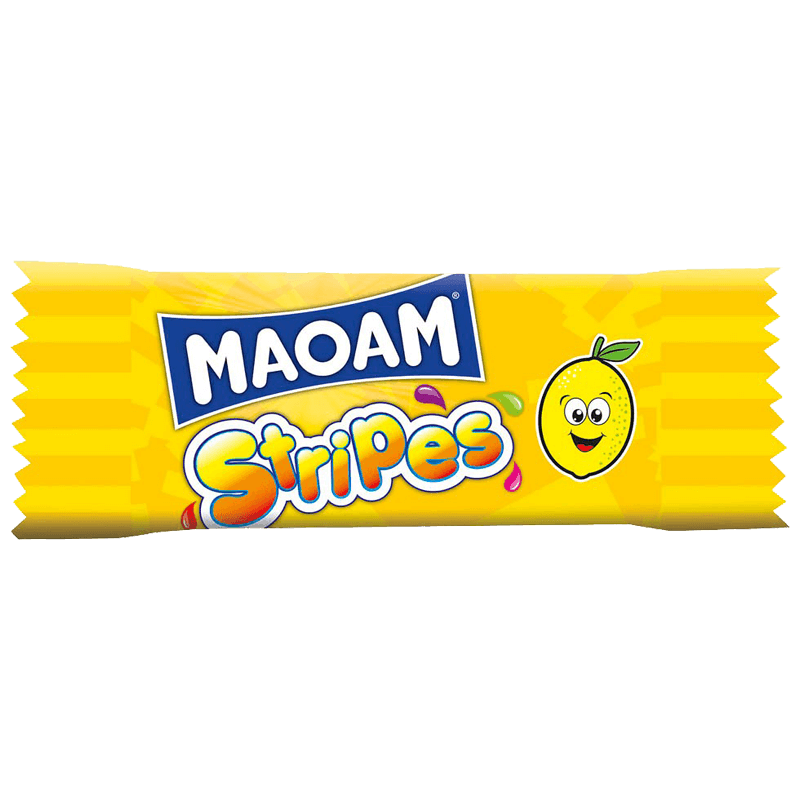 Maoam Stripes Bonbons À Mâcher Citron 7g