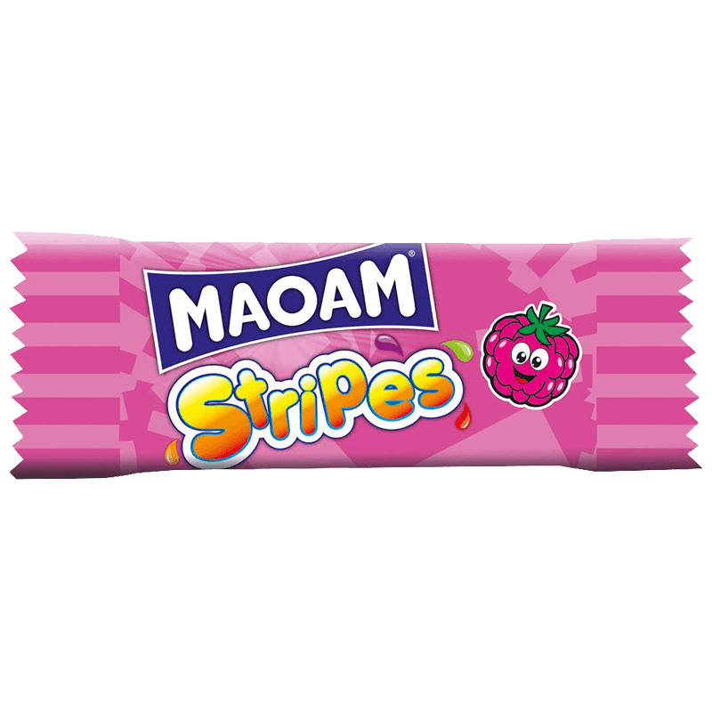 Maoam Stripes Bonbons À Mâcher Framboise 7g