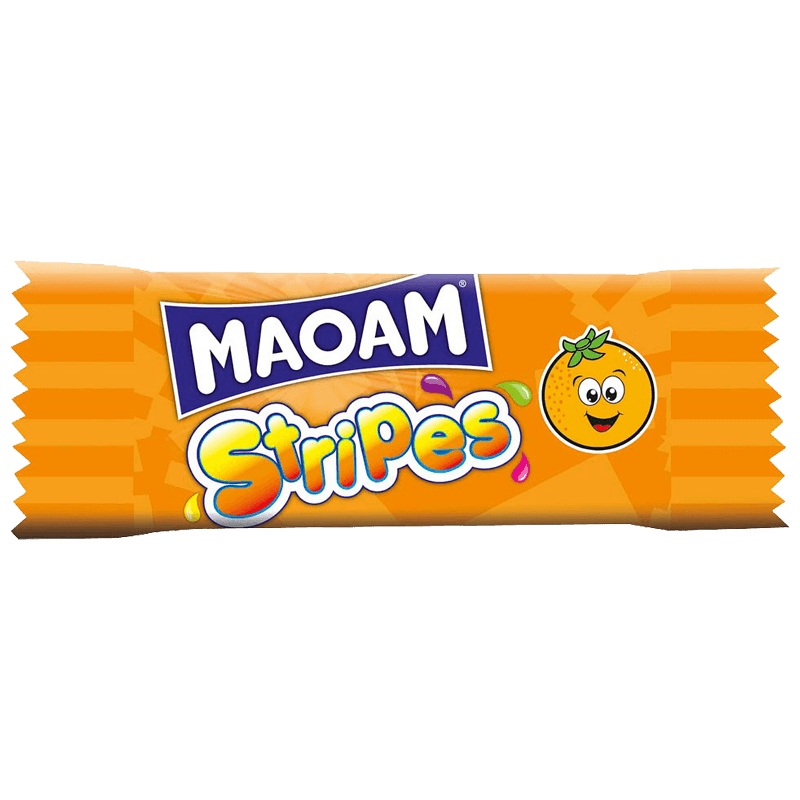 Maoam Stripes Bonbons À Mâcher Orange 7g