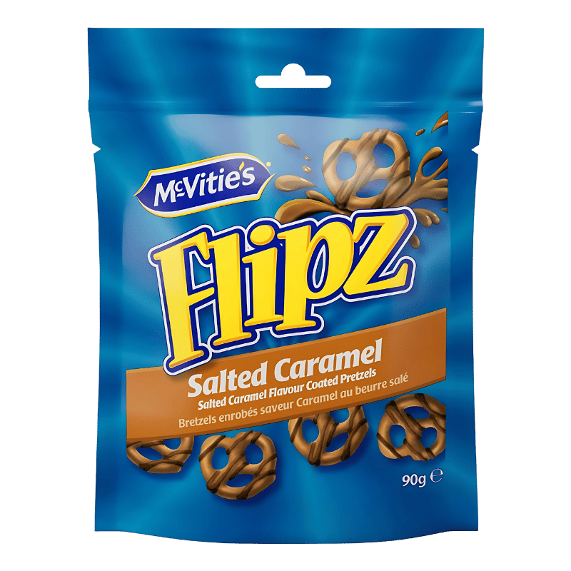 McVitie's Flipz Bretzels Enrobés Saveur Caramel au Beurre Salé 90g