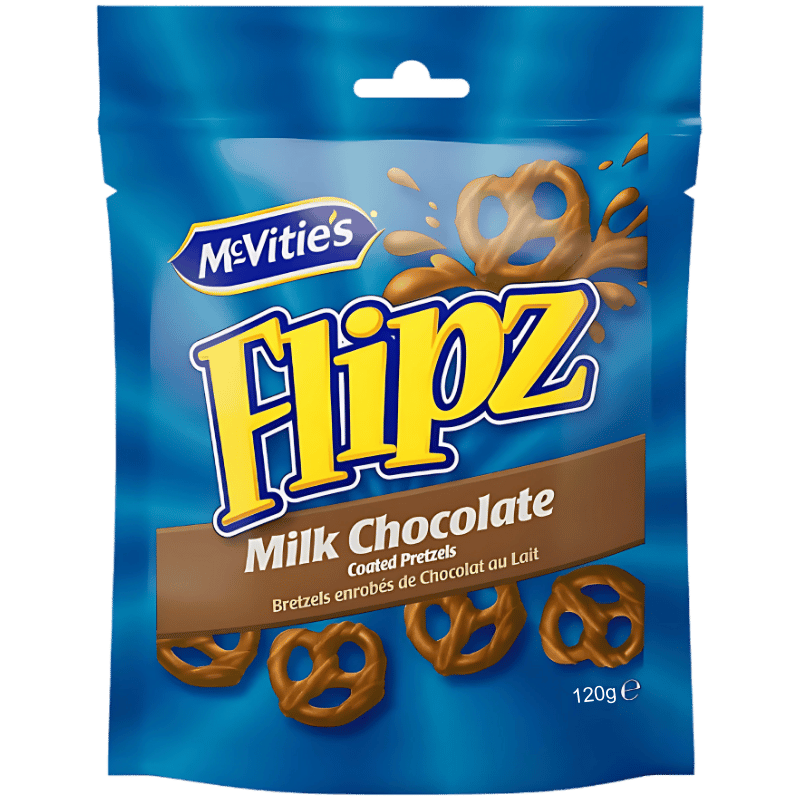 McVitie's Flipz Bretzels Enrobés de Chocolat au Lait 120g