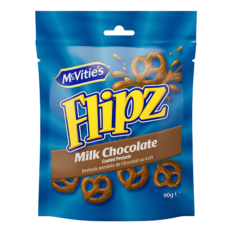 McVitie's Flipz Bretzels Enrobés de Chocolat au Lait 90g