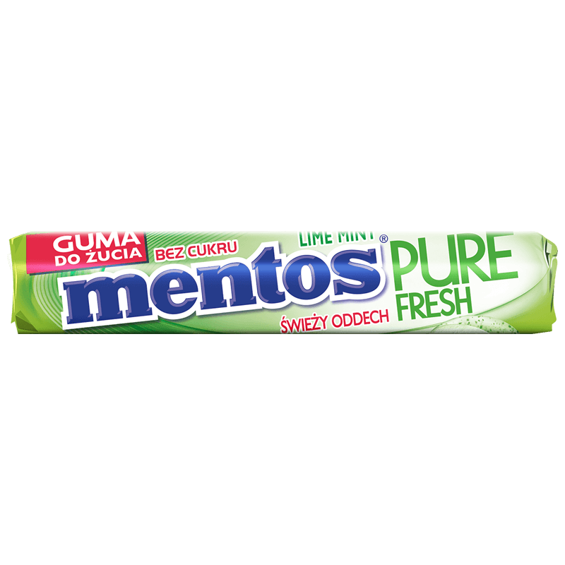 Mentos Pure Fresh Gum Lime Mint 15g