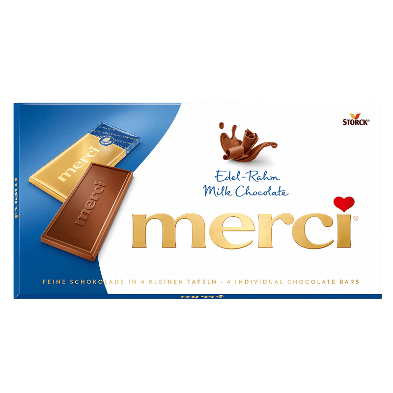 Merci Barres De Chocolat Au Lait 100g