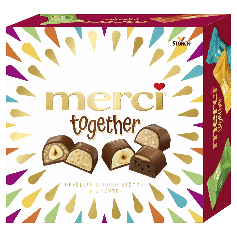 Merci Together - Chocolats Fourrés en 5 Variétés 175g