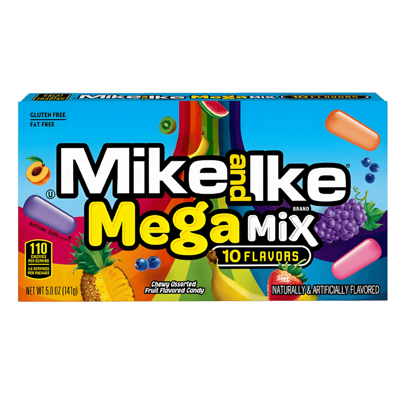 Mike And Ike Mega Mix - Méga Mélange de Bonbons 141g