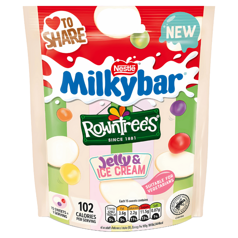Milkybar Rowntree's Jelly & Ice Cream 95g