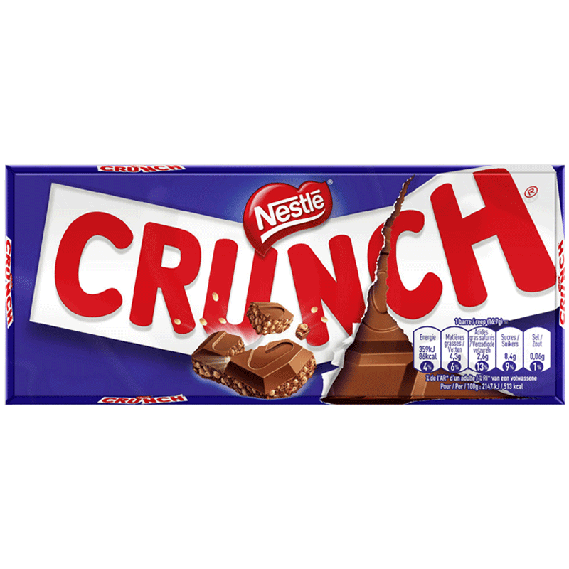 Nestlé Crunch Tablette De Chocolat Au Lait 100g