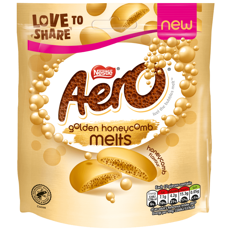 Nestlé Aero Melts Golden Honeycomb 86g