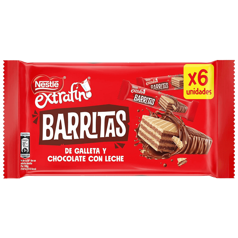 Nestlé Extrafino Barritas Pack 6