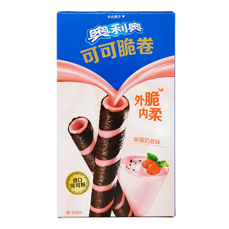 Oreo Mini Cocoa Crisp Roll Fraise 50g