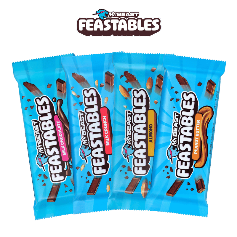 Pack Quatre Saveurs Feastables 4 x 60g